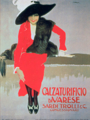 VG Leopoldo Metlicovitz Calzaturificio di Varese 1913 Art Print
