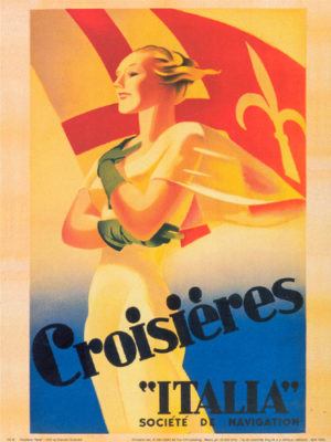 VG Marcello Dudovich Croisieres Italia 1938 Art Print