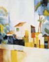 August Macke - White House 1914 Art Print