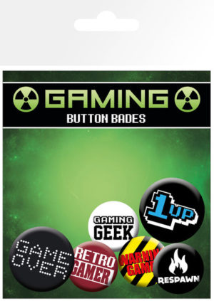 Gaming Retro Gamer Badge 6 Pack