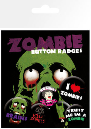 Zombies I Love Badge Pack