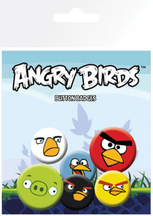 Angry Birds Faces Badge 6 Pack
