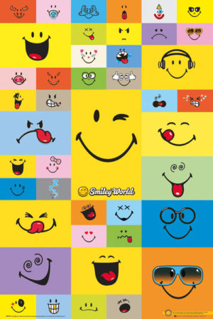 Smiley World Expressions Poster