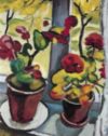 August Macke - Flowers At The Window Art Print