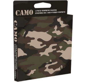 Camo - Set of 4 neoprene drinks coasters