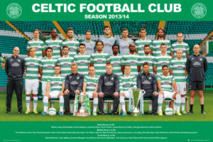 Celtic Team 2013/2014 WINNERS SCOTTISH PREMIERSHIP Poster