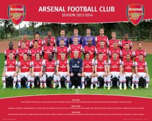 Arsenal Team 2013/2014 WINNERS FA CUP Mini Poster