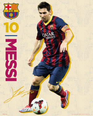 Barcelona Messi Vintage Mini Poster