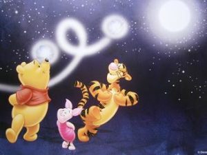 Winnie the Pooh Moon Mini Poster