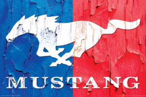 Mustang Logo Car Poster