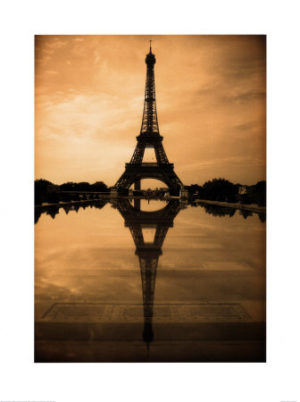 Paris Eiffel Tower Reflection Photographic Print