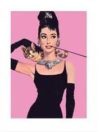 Audrey Hepburn Pink  Art Print