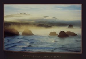 Morning Fog Cannon Beach, Oregon, USA Poster