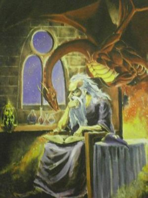 Wizard and Dragon Mini Poster