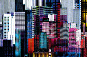 Colourful Skyscrapers Giant Art Print
