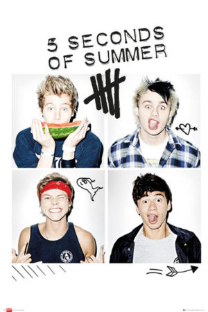 Five Seconds of Summer 5SOS Squares Poster