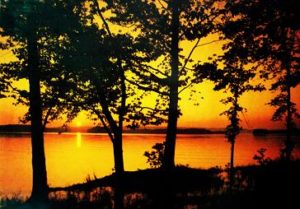 River Sunset Poster