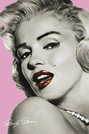 Marilyn Monroe Red Lips Poster