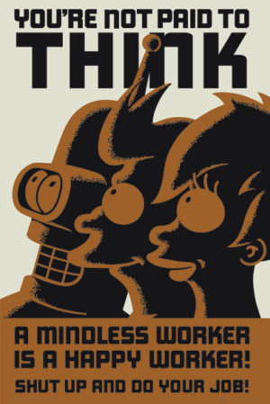 Futurama Don't Think Poster