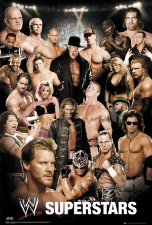 WWE Superstars World Wrestling Collage Poster