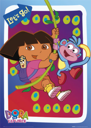 Dora The Explorer Lets Go Poster (Published 2005, heavily worn)