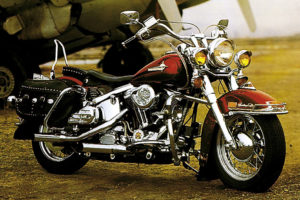 Harley Davidson Ruby Heritage Classic Motorbike Poster