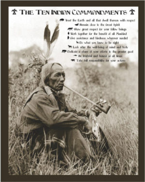 Native American Ten Commandments Treat the Earth Mini Poster