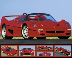 Ferrari F-50 Car Mini Poster