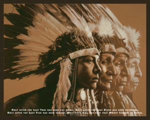 Native American Wisdom Only After the Last Tree Mini Poster