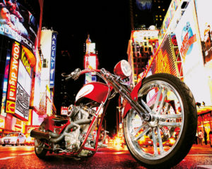 Midnight Rider Motorbike Mini Poster