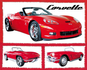 Fabulous Red Corvette Car  Mini Poster