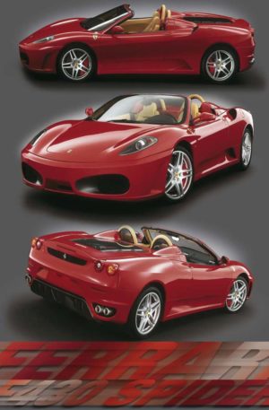 Ferrari F-430 Spider Car Poster