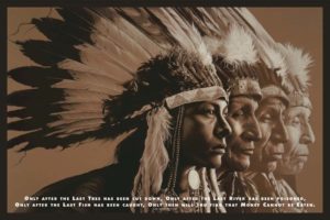 Native American Wisdom Only After The Last Tree Poster