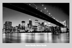 New York Brooklyn Bridge From Underneath Poster