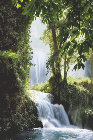 Zaragoza Falls Waterfall Spain Poster