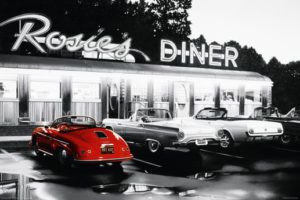 Rosie's Diner Car Poster