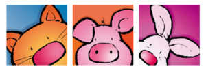Animal Friends Cat Pig Rabbit