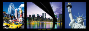 New York City Triptych Horizontal Photographic Print