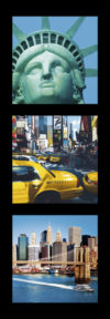 New York City Triptych Vertical Photographic Print