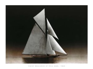 Yacht Reliance At Full Sail 1903 Art Print