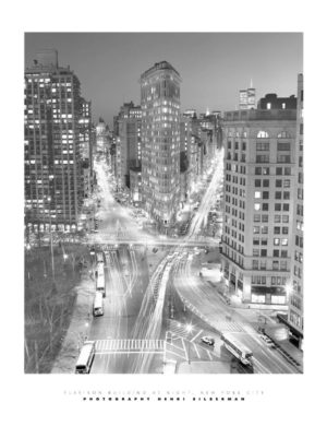 New York The Flatiron Building At Night Photographic Print