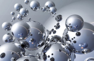 Silver Orbs Giant Art Print