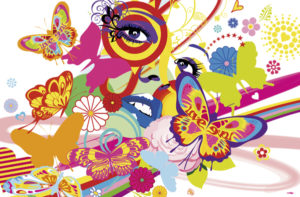 Rainbow Face Giant Art Print