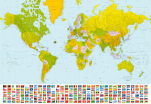 Map of the World Mural 8 PART