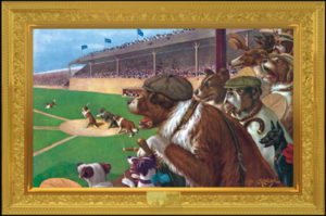 Cassius Marcellus Coolidge - Dogs Playing Baseball Poster