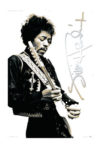 Jimi Hendrix Gold Signature Poster