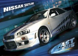 2 Fast 2 Furious Skyline Poster (some wear) (actual size 63.5x90cm)