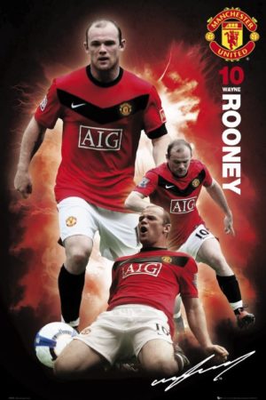 Manchester United Wayne Rooney Montage Poster