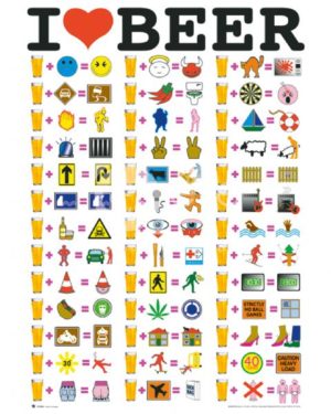 I Love Beer Mini Poster