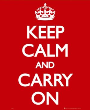 Keep Calm and Carry On Mini Poster
